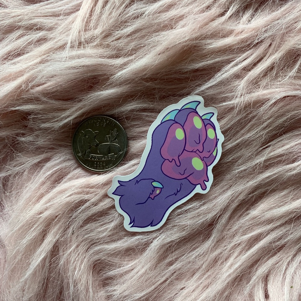 New Animal Paw Foot with Claws VSCO Girl Style Sticker